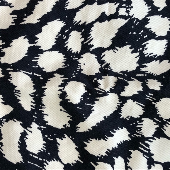 ⭐️ Ann Taylor LOFT Womens Cotton Rayon Pencil Skirt Navy White Geometric Size:16 - Picture 8 of 13